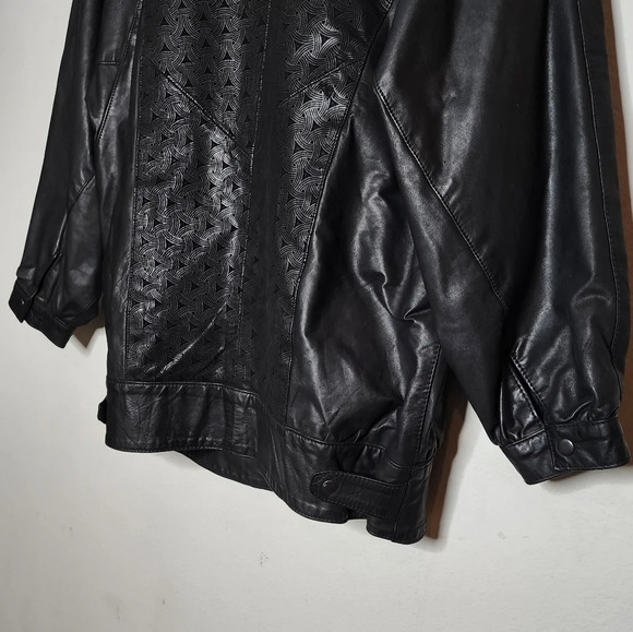 Gino Di Giorgio Leather Black Jacket. large. Vintage - Picture 15 of 16